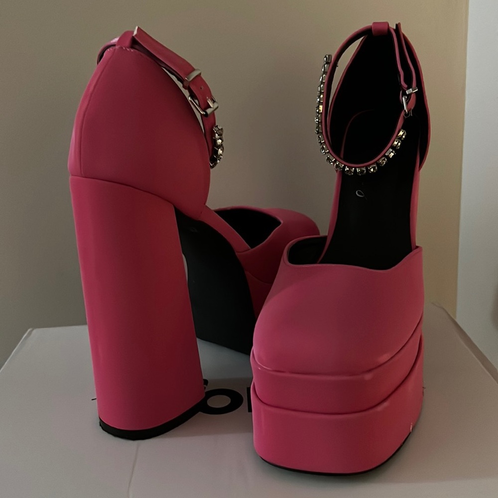 Dolls Kill Pink Platform Heels